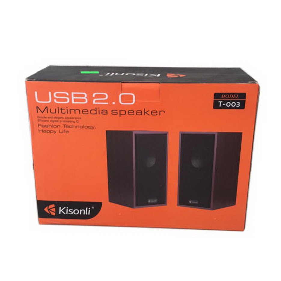 Loa Vi Tính  Kisonli T-003 Thùng Gỗ Chính Hãng