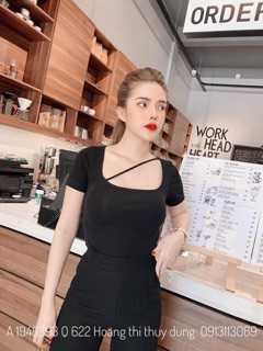 ÁO PHÔNG ZIP CỔ U DÂY CHÉO HOT CỰC