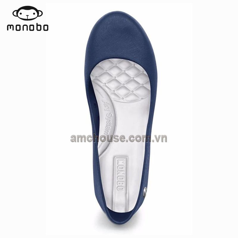 Giày Thái Lan búp bê nữ bít mũi nhựa cao cấp mềm MONOBO - EMMA - XANH NAVY