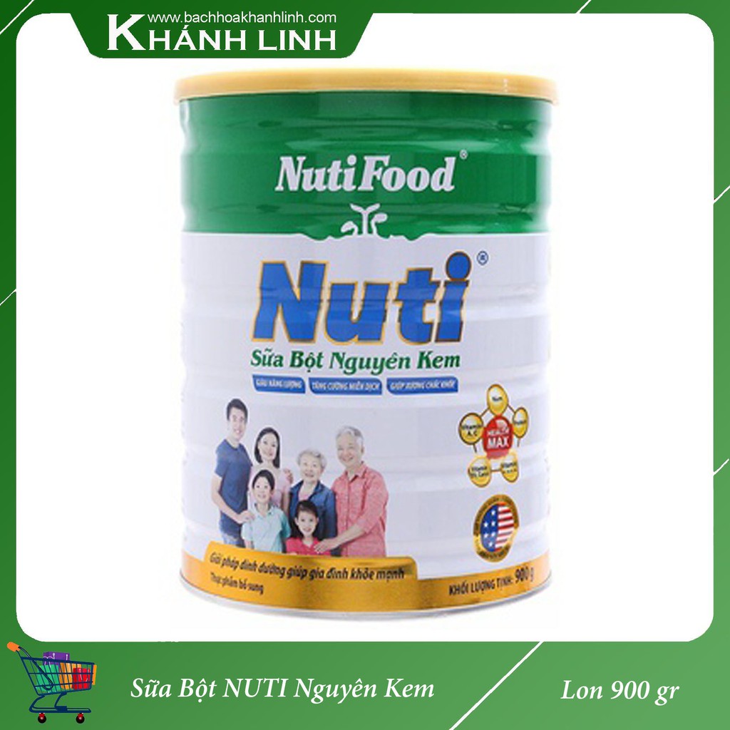 Sữa Nuti nguyên kem lon 900g