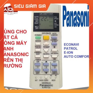 Remote máy lạnh panasonic k-pn1122 - điều khiển điều hòa panasonic 1 chiều 2 chiều đa năng cho các dòng panasonic