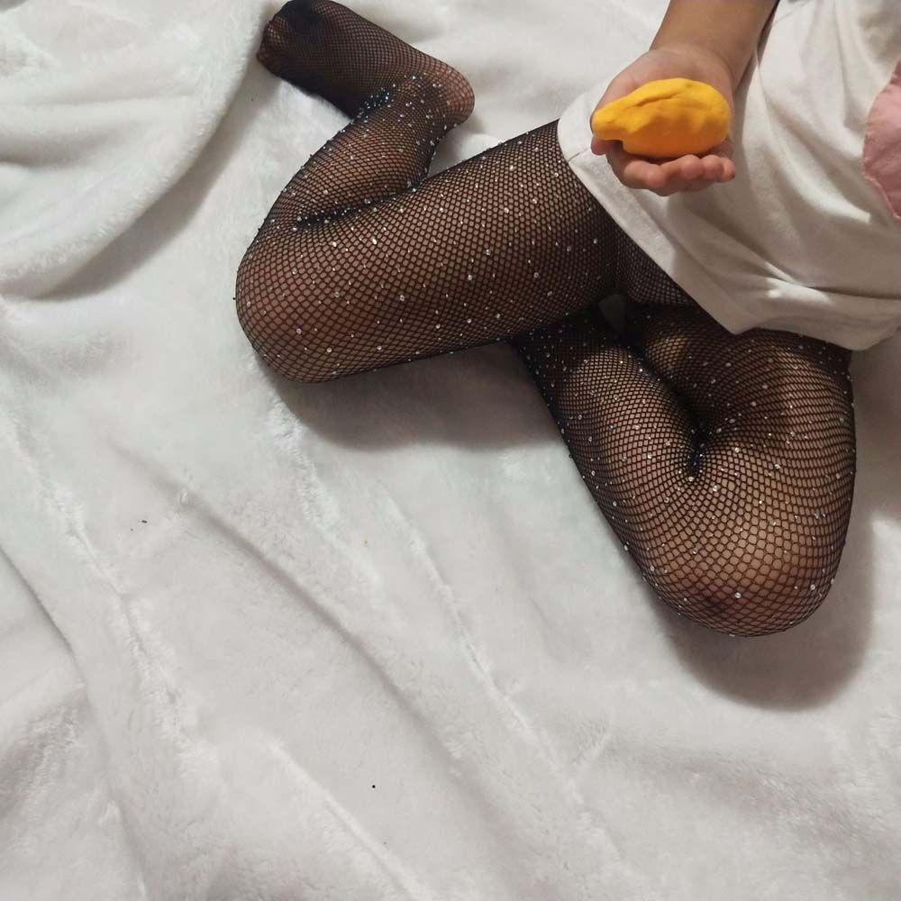 Quần Tất Lưới Co Giãn Thoáng Khí Đính Kim Sa Lấp Lánh Cho Bé Gái|Vớ Cotton DàI Cho Bé
