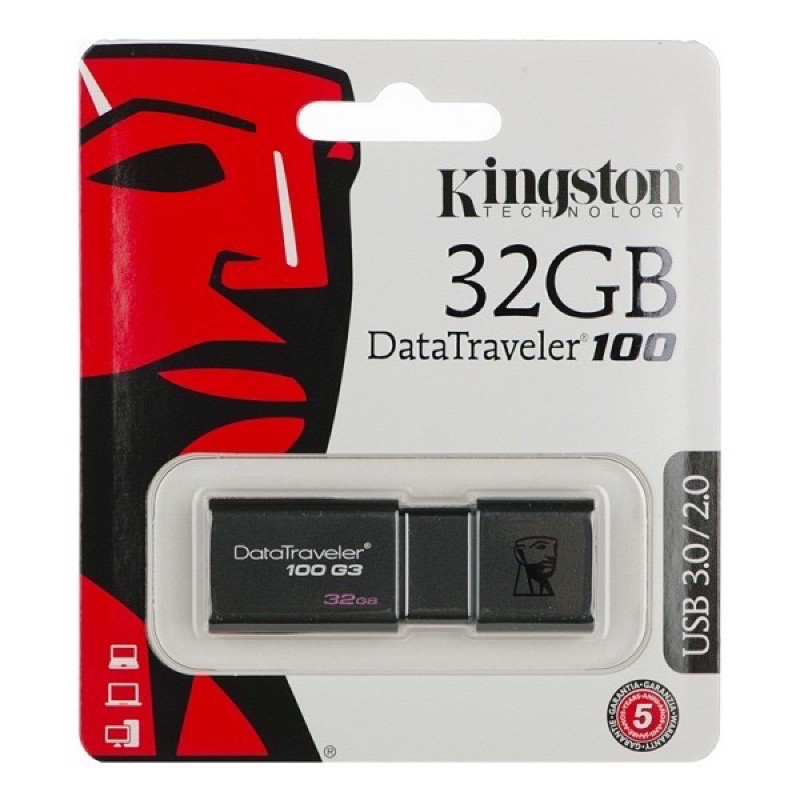3️⃣2️⃣ USB Kingston DT100G3 32GB nắp trượt tốc độ upto 100MB/s | BigBuy360 - bigbuy360.vn