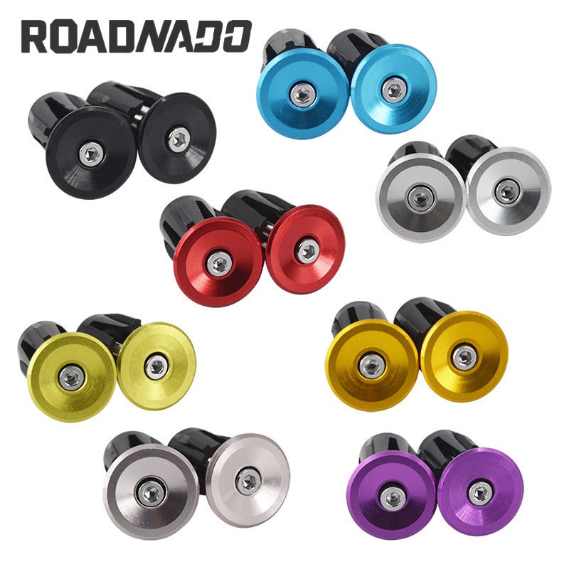 1 Pair Bike Handle Bar Cap Road Bike End Plugs MTB Handle Bar End Cap Bike Accessories Aluminum Alloy Grips Bar End Cap