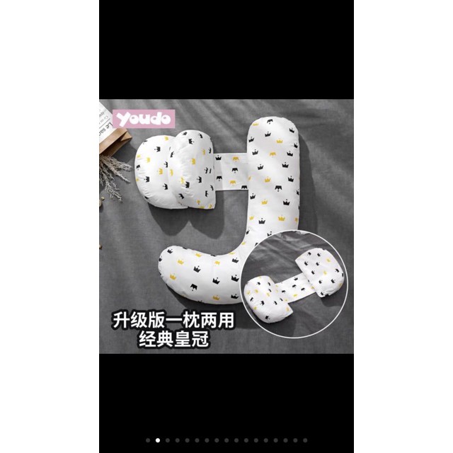 Gối ôm bà bầu cotton 1m4x75 Chính Hãng