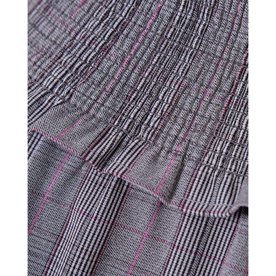 Đầm Caro Chun Eo Thiết Kế