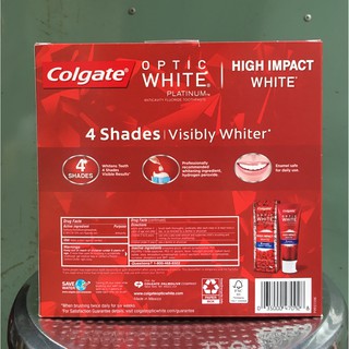 [Lốc 4 Cây] Kem Đánh Trắng Răng Colgate Optic White 127g