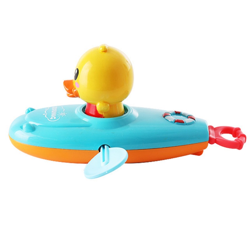 WMMB 1Set ABS Bath Shower Swim Duck Yacht Toy Interactive Water Playing Kit Pull String Water Toy Sand Toy Outdoor Beach Toy