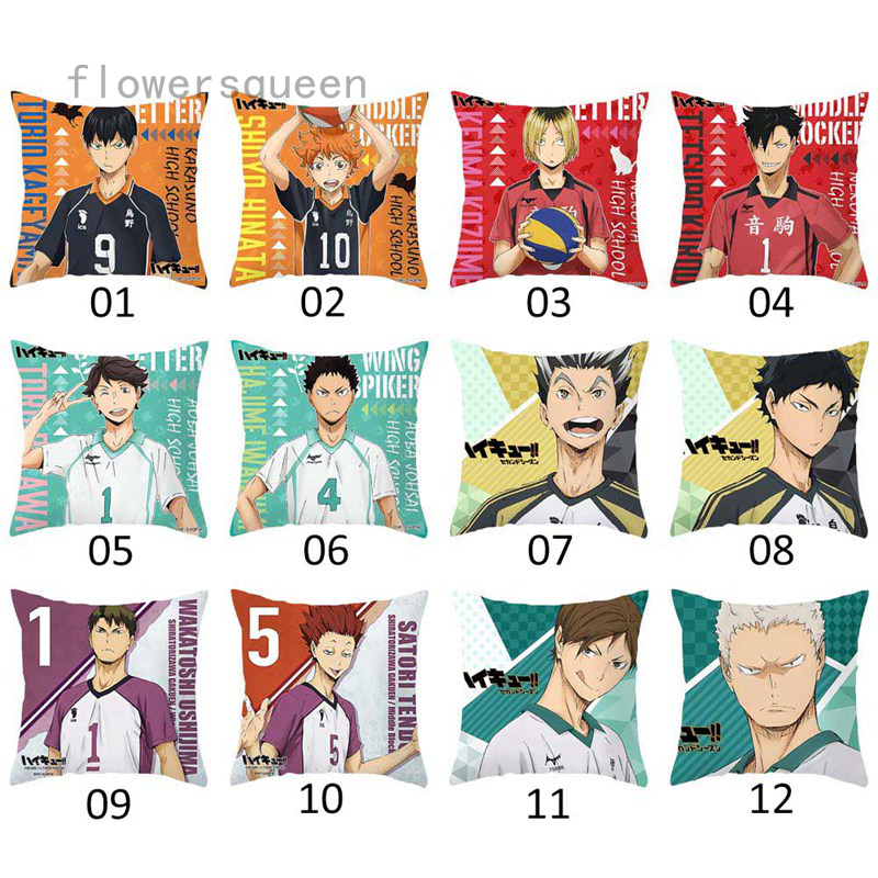 flowersqueen Vỏ Gối In Hình Nhân Vật Anime Hai Mặt Dễ Thương