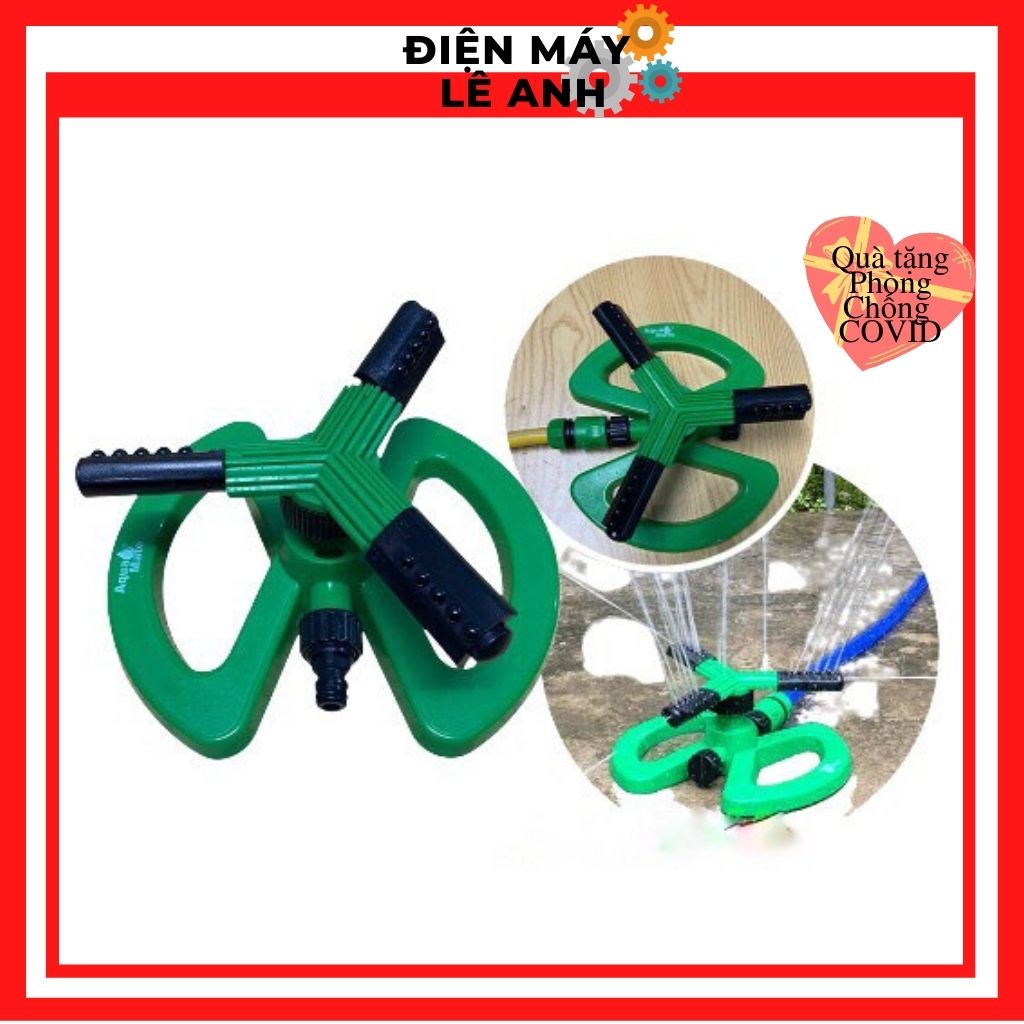 Vòi nước phun xoay tưới cây rau lan xịt nước phun sương tự động 360 độ Aquamate đa năng thông minh