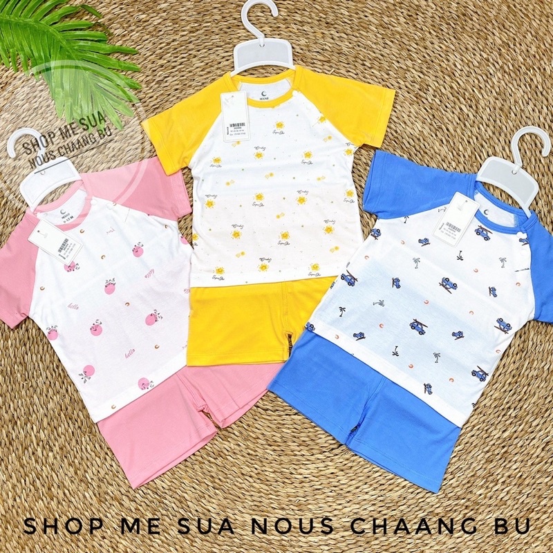 Bộ cài vai cộc tay petit họa tiết MOON cho bé