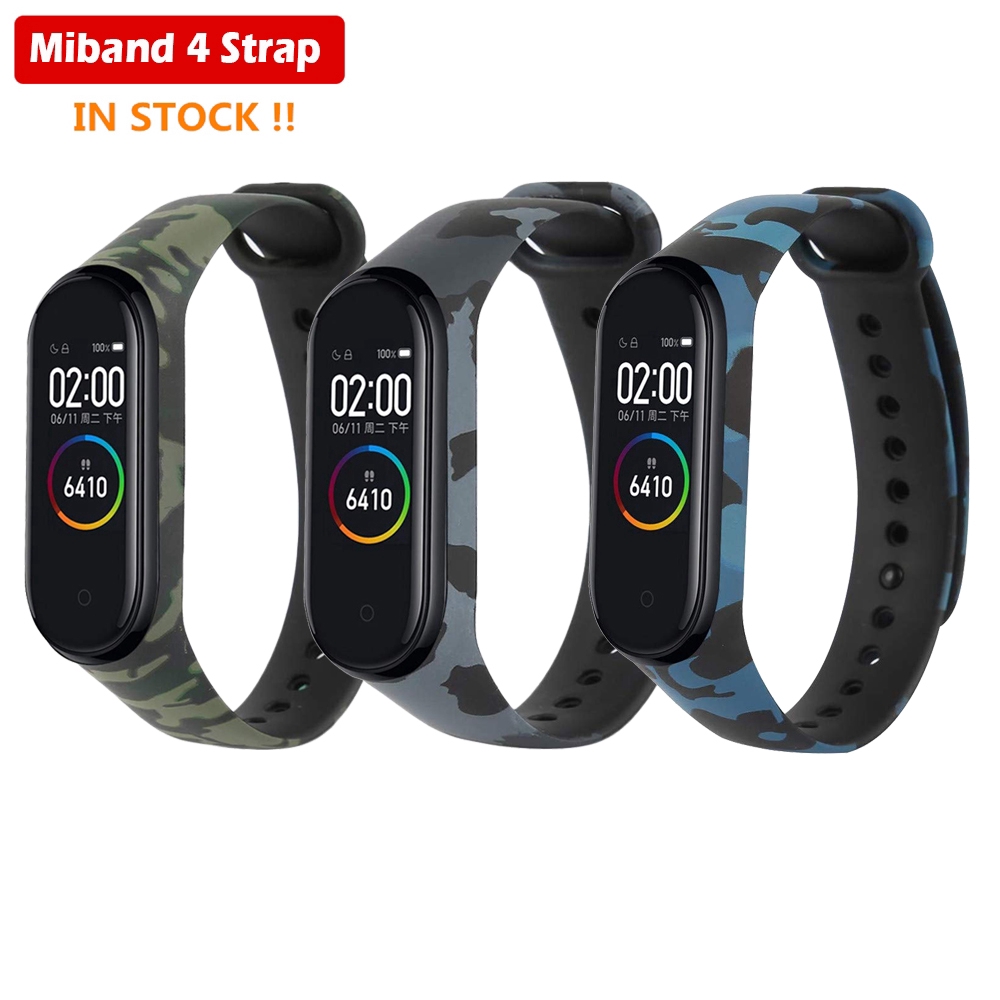 Dây silicon màu ngụy trang thay thế cho Xiaomi Mi Band 6 NFC MiBand 5