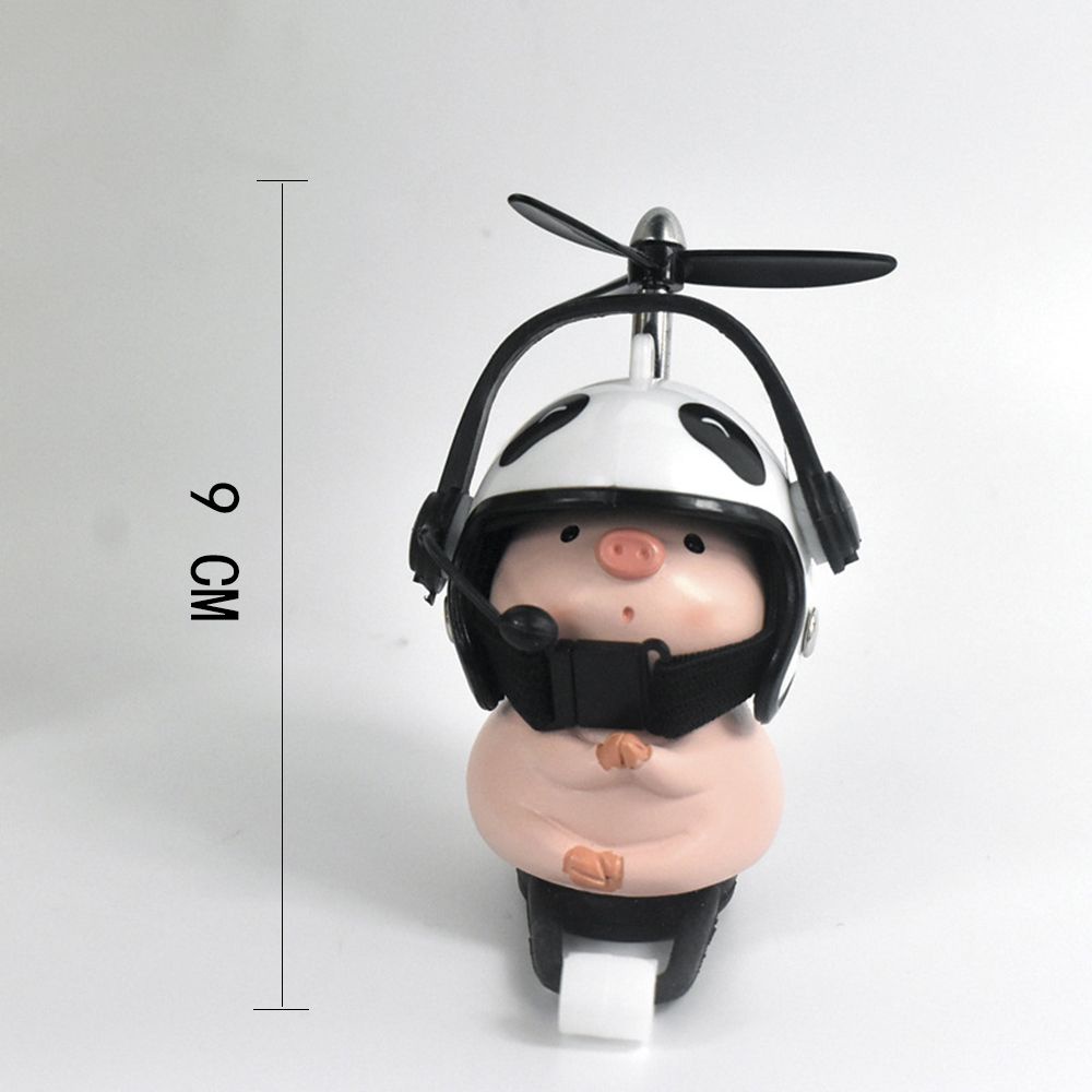 Phụ Kiện Sừng Trang Trí Mũ Bảo Hiểm Hình Chú Heo Vàng Dễ Thương