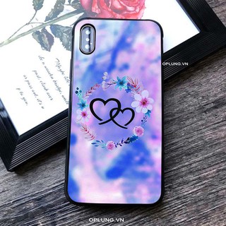 Ốp lưng kính Iphone mặt vòng nguyệt quế đan hoa dành cho ip 6 đến 14promax - K268