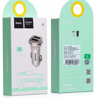 Cốc Sạc xe hơi HOCO Z1 2 cổng USB (nhiều màu)
