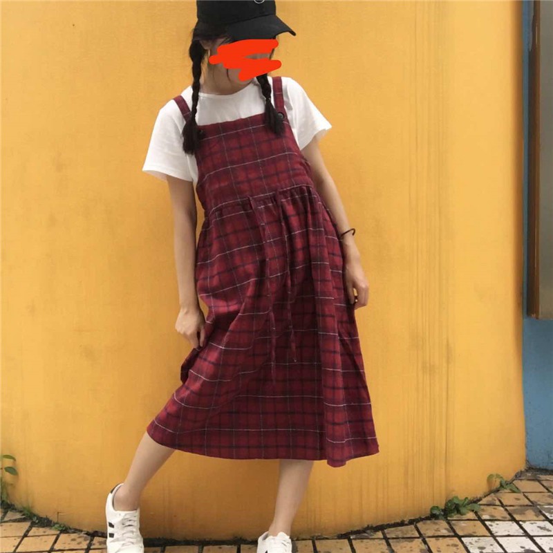 Váy yếm kẻ (có sẵn) ảnh thật ở cuối | BigBuy360 - bigbuy360.vn