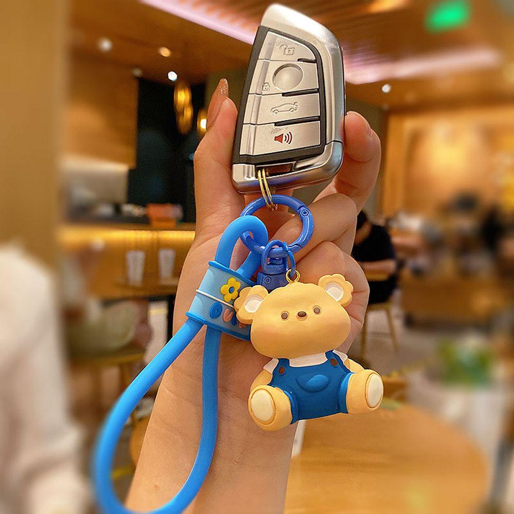 DARNELL Móc Khóa Hình Gấu Bằng Nhựa Resin Sáng Tạo Thời Trang