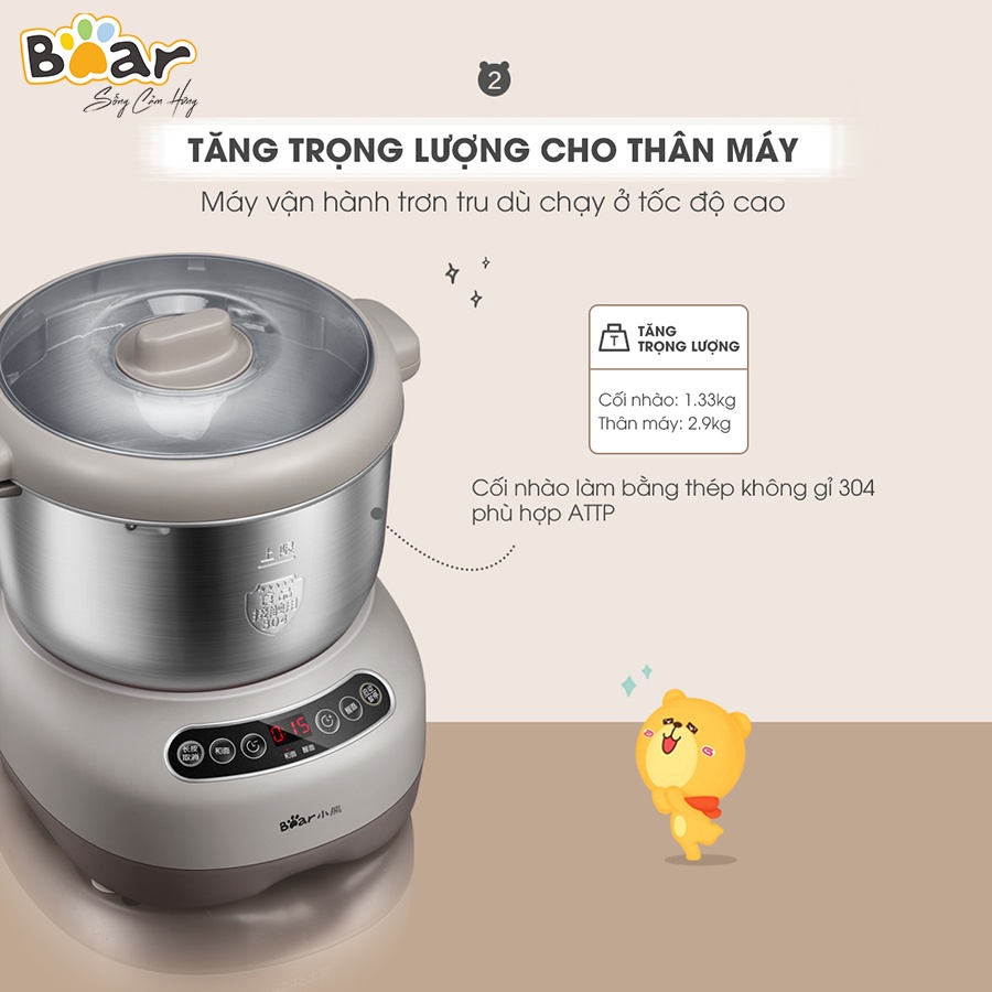 [Có sẵn] Máy nhà, trộn bột bear 7L, chính hãng, bảo hành 12 tháng!!!