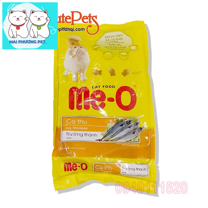 ￼Combo 3 gói Thức ăn cho mèo lớn đã trưởng thành trên 1 tuổi Me-O Adult 350gr