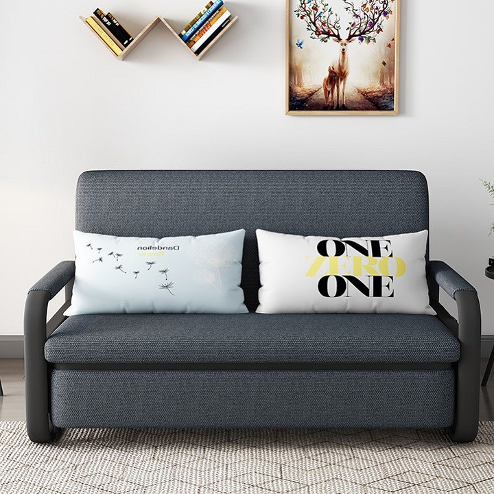 Giường Sofa Thông Minh Gấp Gọn Tặng Kèm 2 Gối KT 1m5x1m9