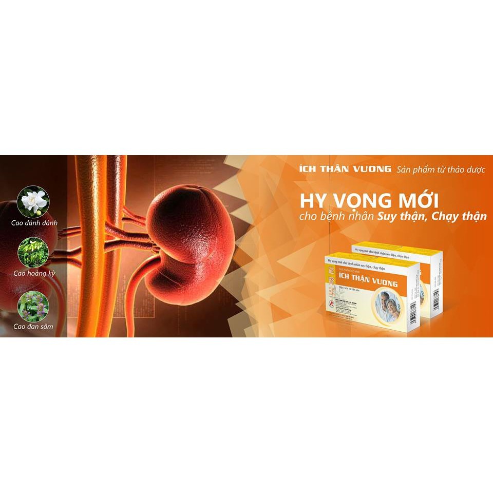 Ích Thận Vương - Hỗ trợ Cải thiện chức năng thận, Kiểm soát biến chứng Suy Thận, Bảo vệ Thận (Hộp 30 viên) [Chính Hãng]