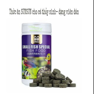 Thức ăn SUNSUN cho cá thủy sinh dạng viên dán