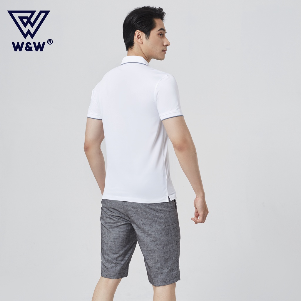 Áo Polo Nam Cộc Tay W&amp;W Dáng Slim Fit Lịch Lãm, Kiểu Dáng Trẻ Trung, Chất Vải Nhẹ Bền Màu Hạn Chế Nhăn Nhàu WPO84S