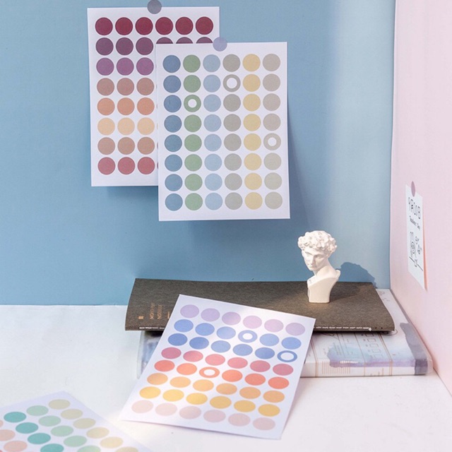 [Sticker] Hình Dán Dot Nhiều Màu