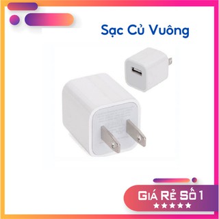 ⚡️BH 12 Tháng⚡️ Bộ Sạc Cho iPhone XS Max Củ vuông 5W + Dây sạc iPhone không chai pin cho IP 5/6/7/8/X/11/12.
