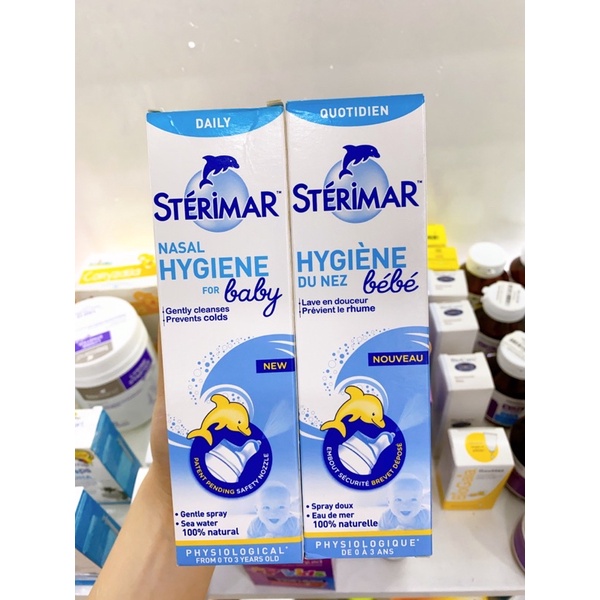 Dung dịch muối biển Sterimar cho bé
