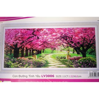 Tranh thêu chữ thập Con đường tình yêu LV3006