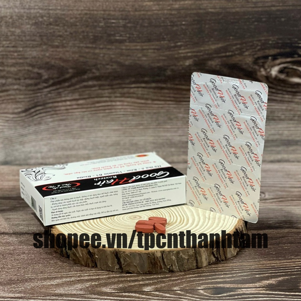 Viên uống mọc tóc Good Hair bổ sung hà thủ ô, biotin, hỗ trợ giảm rụng tóc, đen tóc - Hộp 30 viên ( Dùng trong 15 ngày )