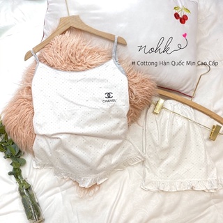Bộ ngủ 2 dây cotton