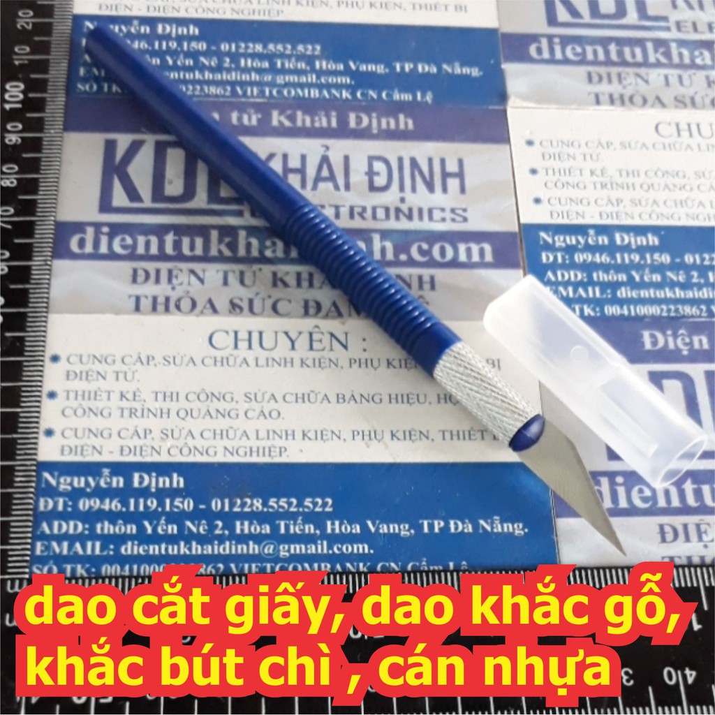 Dao cắt giấy, dao khắc gỗ, khắc bút chì , cán nhựa mũi rất nhọn kde6684