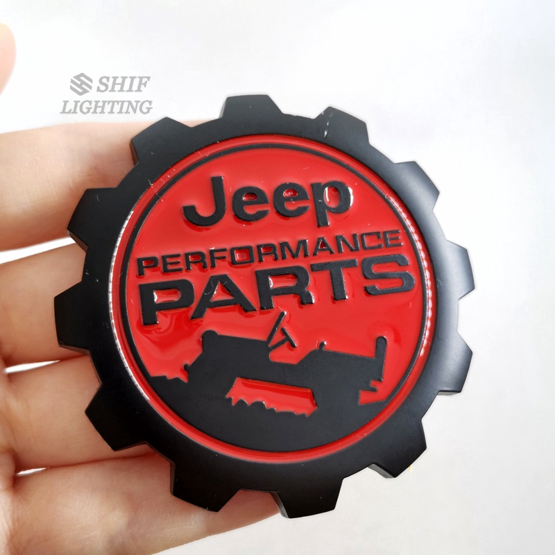 Miếng dán trang trí xe Jeep họa tiết chữ JEEP PERFORMANCE PARTS bằng kim loại