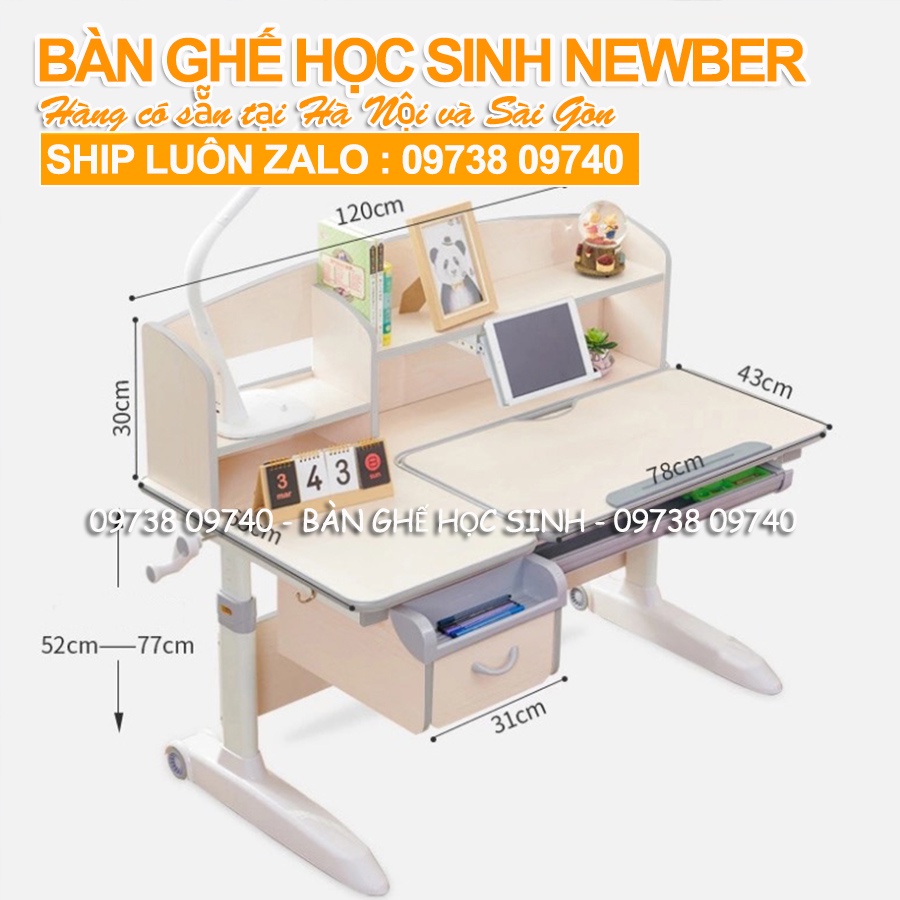 Bộ bàn ghế học chống gù chống cận thông minh Newber Royal 570-120 xuất khẩu châu Âu - Ghế chống gù mẫu mới nhất hiện nay