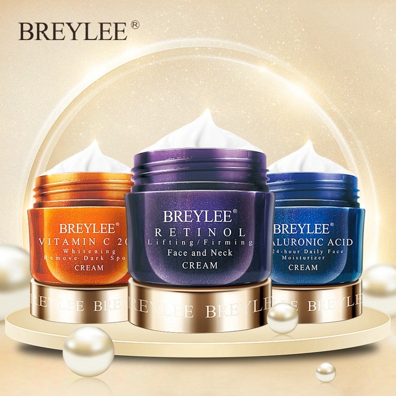 BREYLEE Retinol/Vitamin C/Hyaluronic acid Face Cream Whitening Moisturizing Firming Skin Care 40g