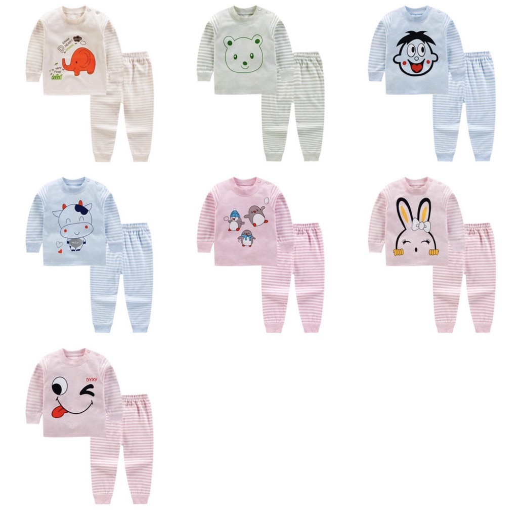 Bộ cotton dài tay cao cấp xuất Hàn cho bé size 9-21kg