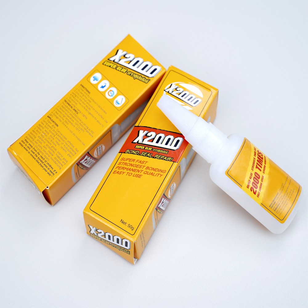 Keo dán X2000 siêu dính, keo dán đa năng dán được tất cả các vật liệu trong nhà (keo nước 50ml)
