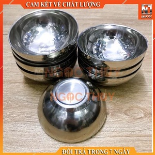 Bộ 10 chén trơn inox cách nhiệt