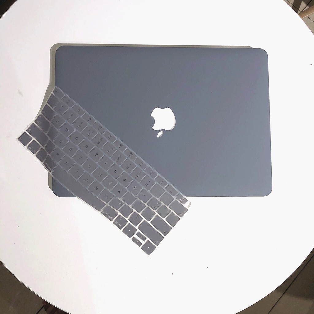 Ốp macbook, Case Macbook kèm phủ bàn phím cho Macbook đủ dòng màu xám
