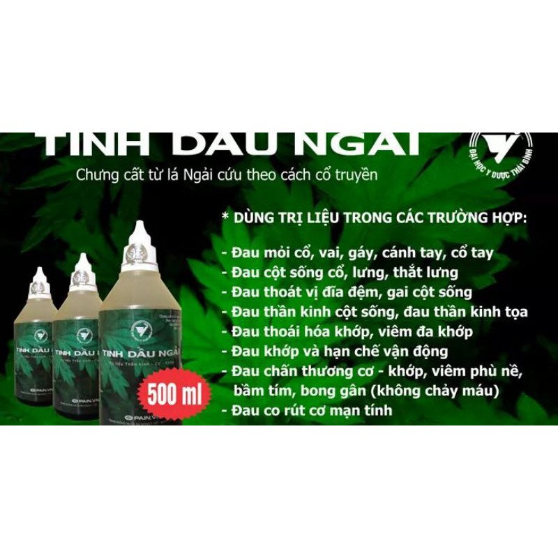 Tinh Dầu Ngải Cứu 500ml Hỗ Trợ Xoa Bóp Đau Mỏi Cổ, Vai, Gáy, Cánh Tay, Cổ Tay,... ZN27