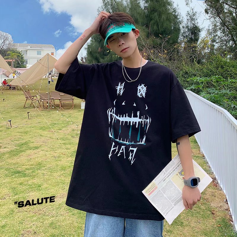 Áo Thun Tay Ngắn Dáng Rộng In Chữ Thoải Mái Thời Trang Mùa Hè Cho Nam Và Nữ Size M-8XL