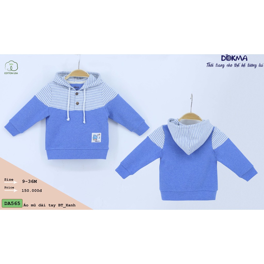 Dokma - Áo nỉ có mũ BT (9-36M) DA565