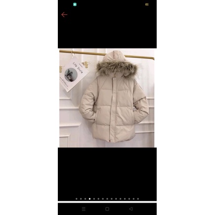 Áo Khoác Phao Dáng Suông Free Size Mũ Lông Tháo Rời | BigBuy360 - bigbuy360.vn