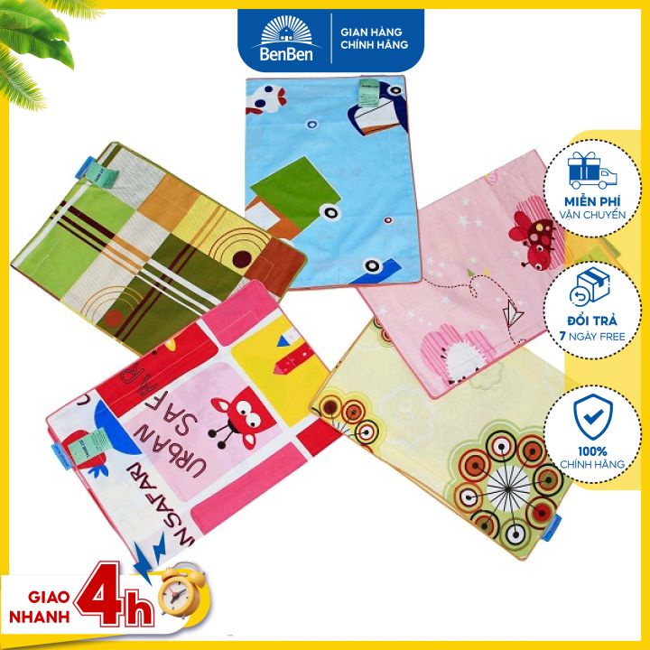 1 vỏ gối cho bé size 30 x 40cm vải cotton TL, vải mịn mát không xù lông an toàn cho bé, chat chọn mẫu - Ben Ben