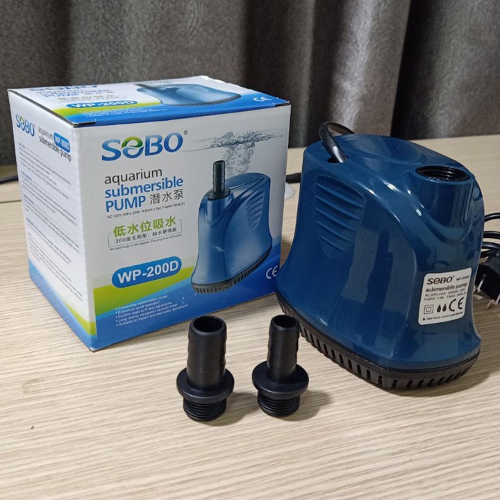 Máy Bơm Hút Đáy Cặn Bể Cá Mini Bể Cá Rồng Koi 360 Độ SoBo WP 100D/200D/300D/500D/600D/700D