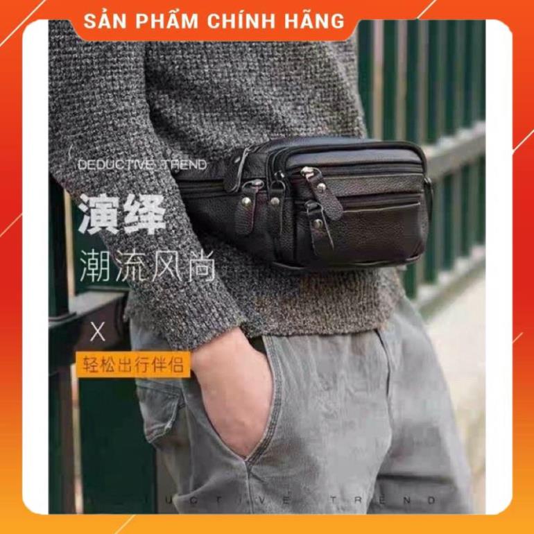 Túi Đeo Chéo Bao Tử Da Bò. Túi Đeo Hông Đeo Bụng Cao Cấp Rẻ Đẹp TBT 0116