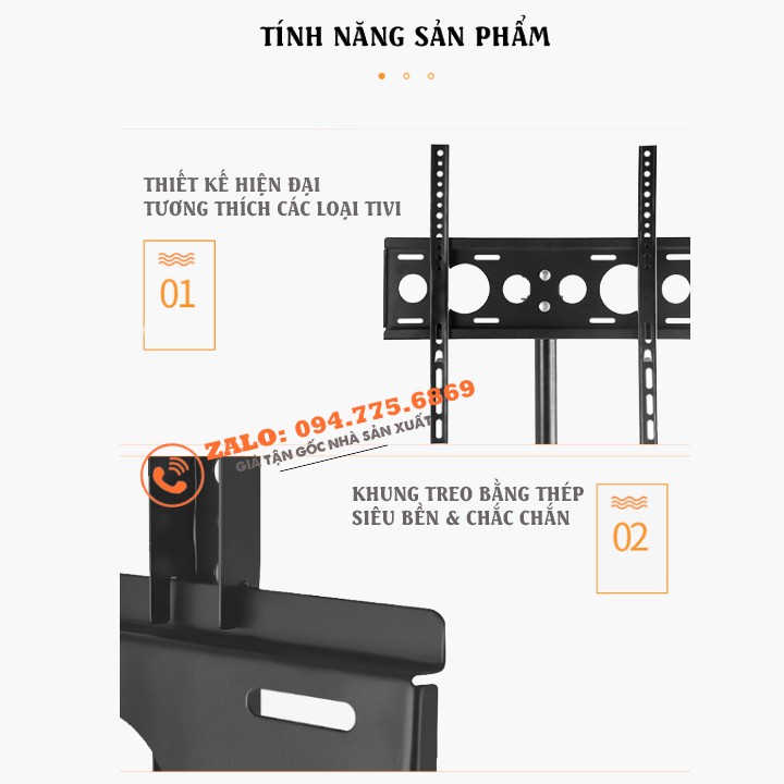 Giá Treo Tivi Di Động 3 Chân Dang Cọc Đứng 32 - 43 - 50 - 55 Inch - Xoay 360 Độ - [ Rẻ Hơn NB AVA1500 ]