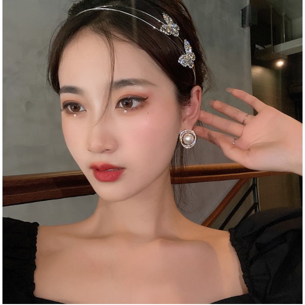 Bông tai đính hạt, ngọc tròn quý phái phong cách Hàn Quốc siêu xinh shop Phụ Kiện Tiên Tiên